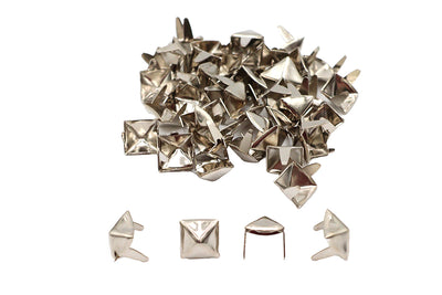 3/8 inch Pyramid Saddlebag Spots Bright Nickel