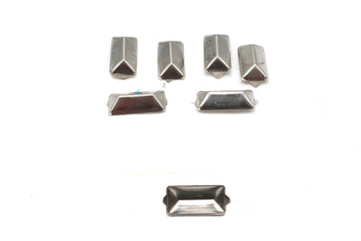 3/4 inch Oblong Bevel Saddlebag Spots Nickel