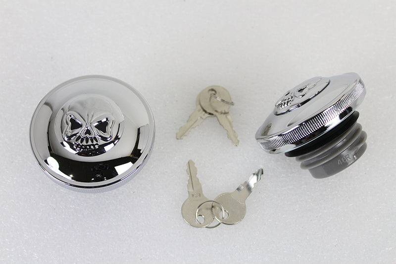 Keyed Gas Cap Set Vented and Non-Vented Chrome
