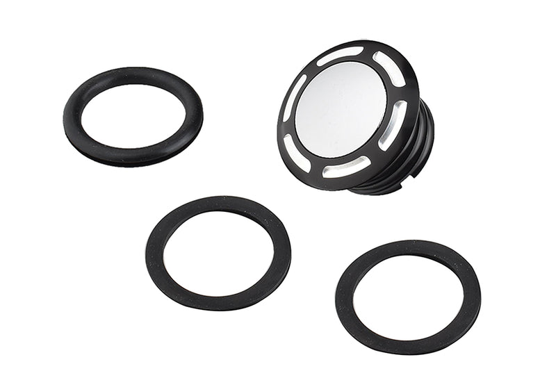Slot Pop Up Vented Gas Cap Black