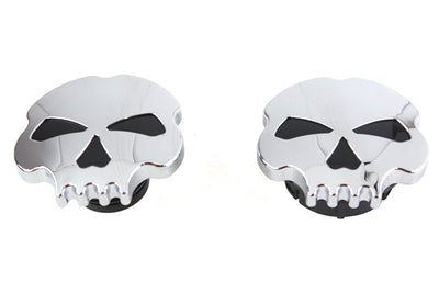 Skull Style Gas Cap Set Chrome