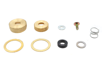 Petcock Shut Off Knob and Collar Set Brass