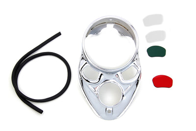 Chrome Skull Dash Panel with Red Lens
