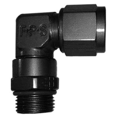 Fragola -6AN Female Nut x 3/4-18 (8) O-Ring 90 Degree Swivel - Black