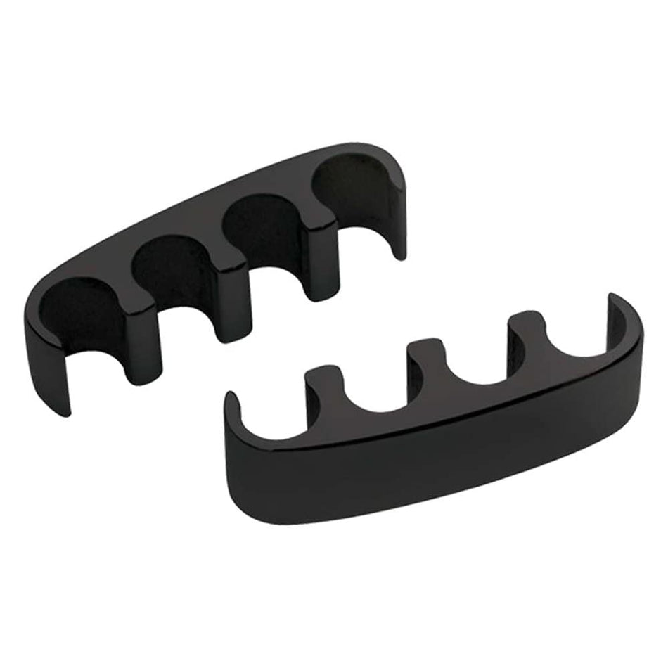 Billet Specialties 69681 4-Floating Wire Separator, Black, Pair