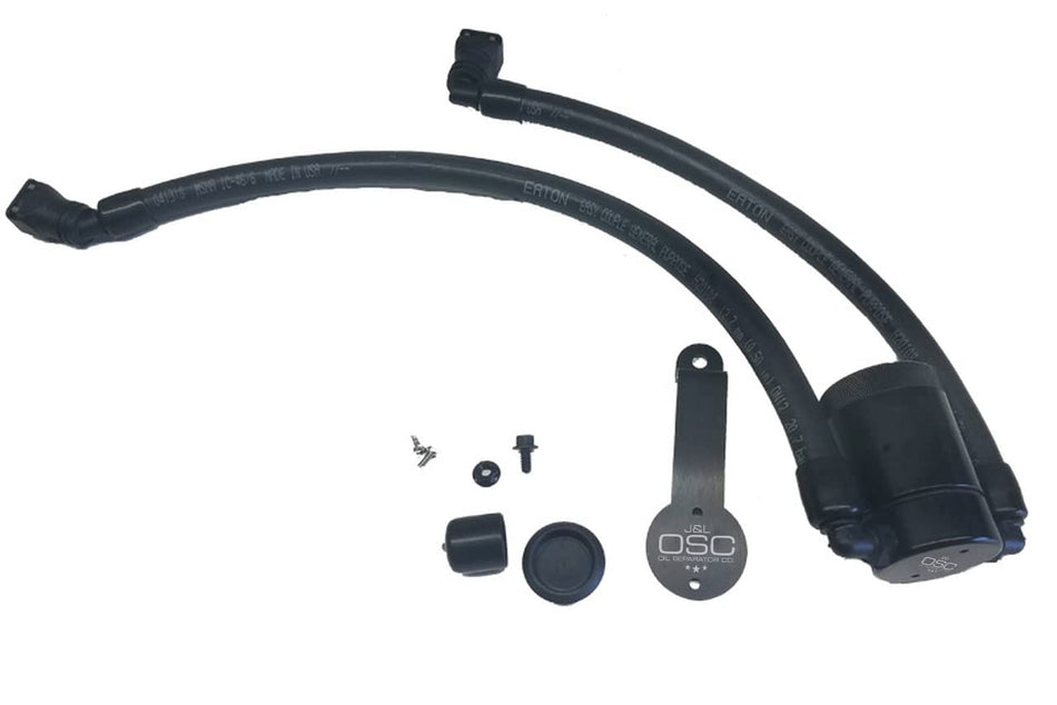 J&L Oil Separator Co. Oil Separator 3.0 Driver Side Compatible with 2018-2021 Mustang GT and 2019 Bullitt (Black)