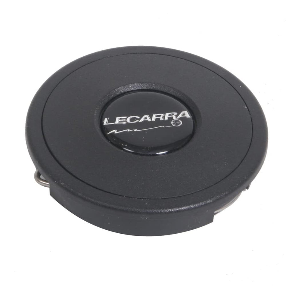 Lecarra 3102 Horn Button, Plastic, Double Contact, Logo, Black for Mk4/9 Wheels