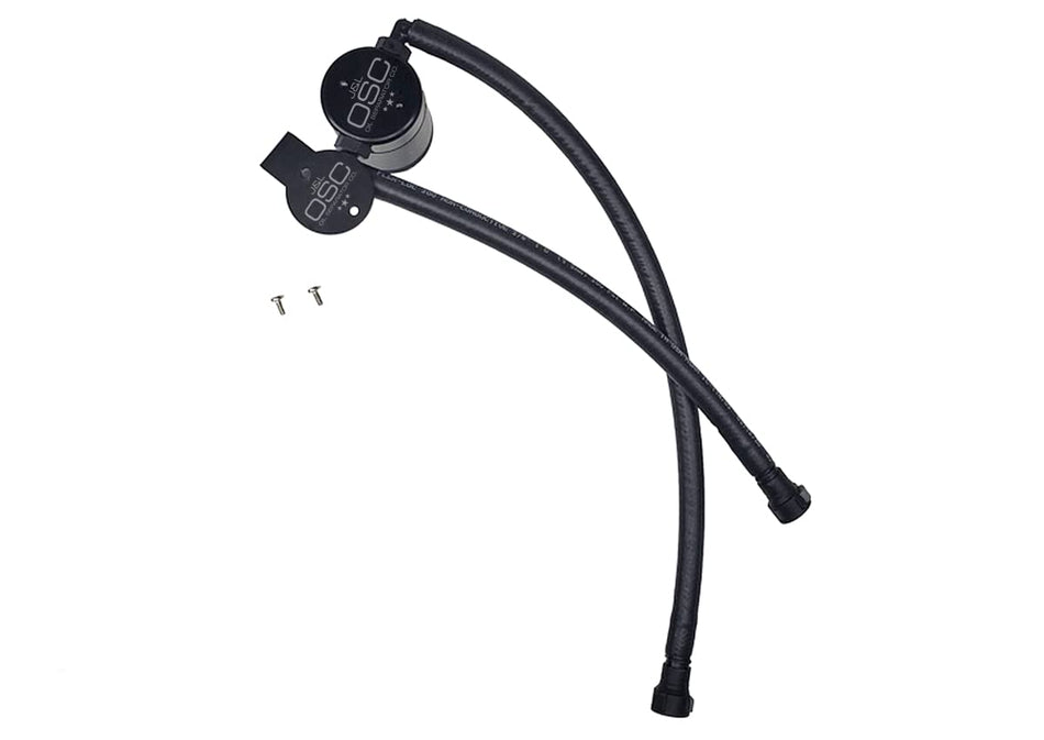 J&L Oil Separator Co. 3.0 Oil Separator Compatible with 2014-2019 Chevrolet Corvette LT1 6.2L Driver Side (Black)