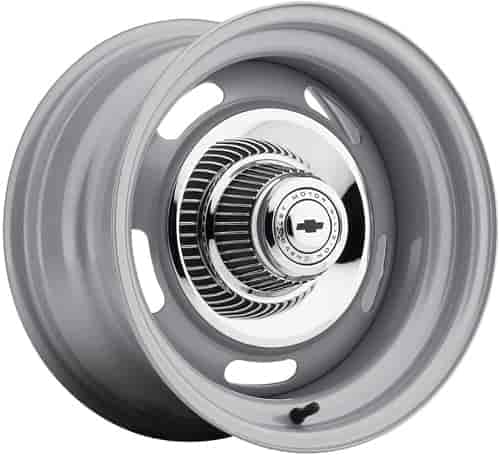 U.S. Wheel 55-5815L Silver Rallye Wheel (Series 55) Size: 15 x 8 Bolt Circle: 5