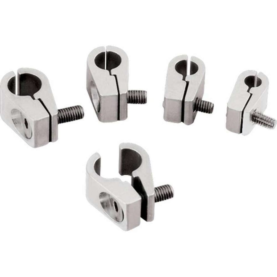 Billet Specialties 65410 0.37 in. Aluminium Line Clamps - Pack of 4