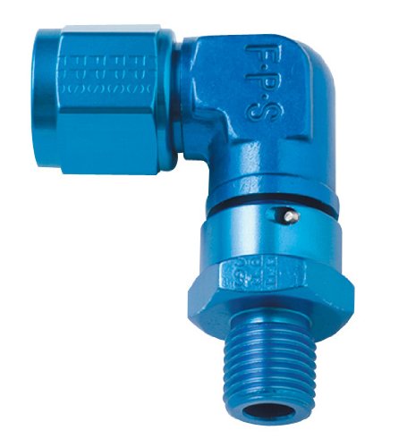 Fragola Performance Systems 499012-BL #12 Female Nut X 1 1/16-12 (12) O-Ring 90 Deg Swivel Black