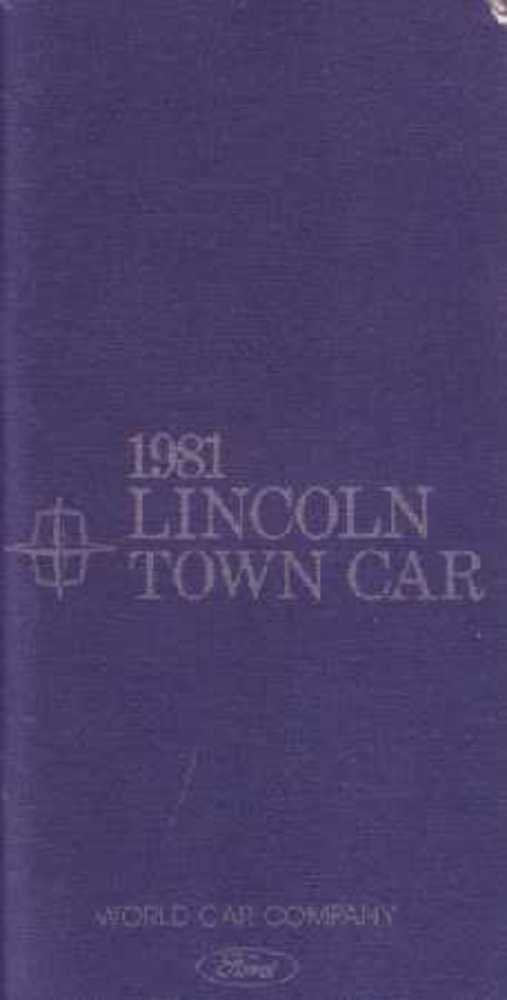 bishko automotive literature 1981 Lincoln Town Car Owners Manual User Guide Operator Book Fuses Fluids OEM