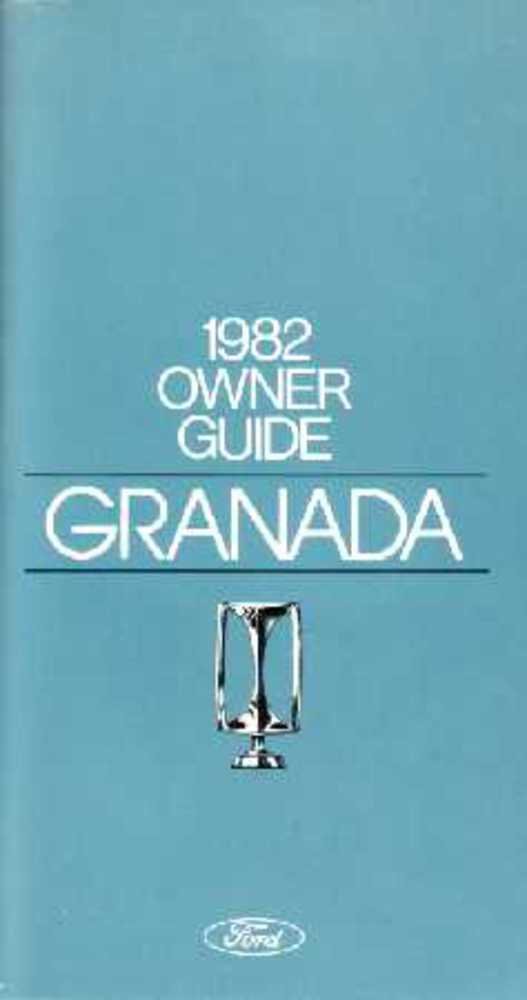 bishko automotive literature 1982 Ford Granada Owners Manual User Guide Reference Operator Book Fuses Fluids
