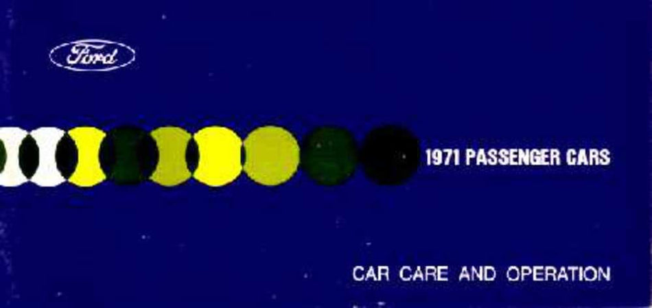 bishko automotive literature 1971 Ford Torino Ranchero Owners Manual User Guide Reference Operator Book Fuses