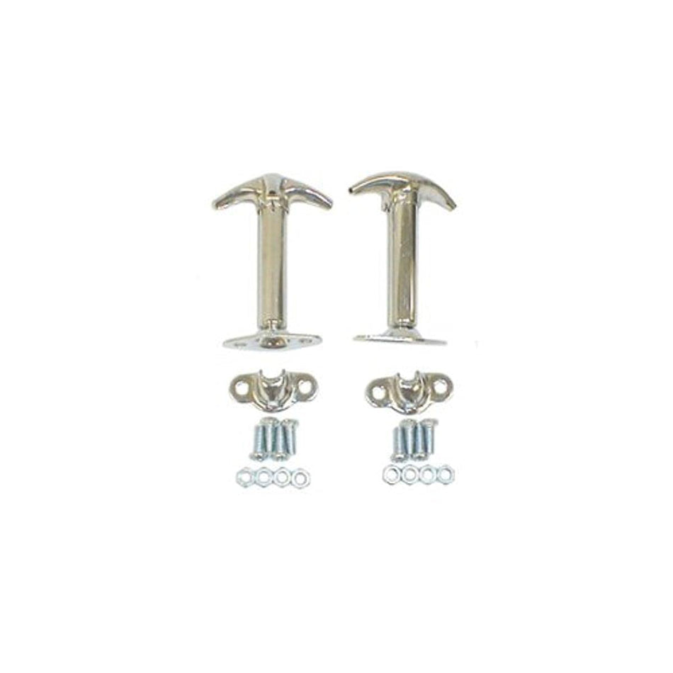 Rugged Ridge | Hood Catch Kit, Chrome | 11302.01 | Fits 1941-1995 Jeep CJ & Wrangler YJ
