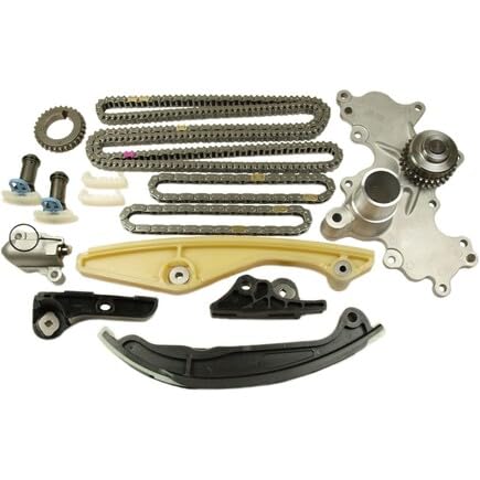 Cloyes 9-0738SD Kit Contains: Crankshaft Sprocket Timing Chain (3) Chain Guide (5) Chain Tensioner (3) Tensioner Guide Idler Sprocket. Engine Timing Chain Kit