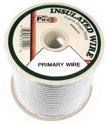 Pico 81187S 18 AWG White Primary Wire 100' per Package