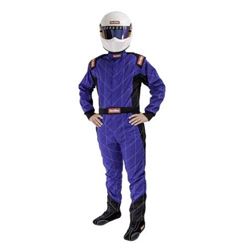 RaceQuip Chevron-5 One Piece Multi Layer Racing Driver Fire Suit SFI 3.2A / 5 Rated Blue 2XL 91609279