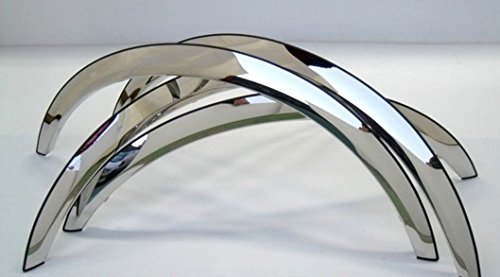 QMI 145010 - Fender Trim Compatible with Chevy Blazer also GMC Jimmy (Half Arch) Mirror Polished Stainless Steel Wide Width Set Of 4