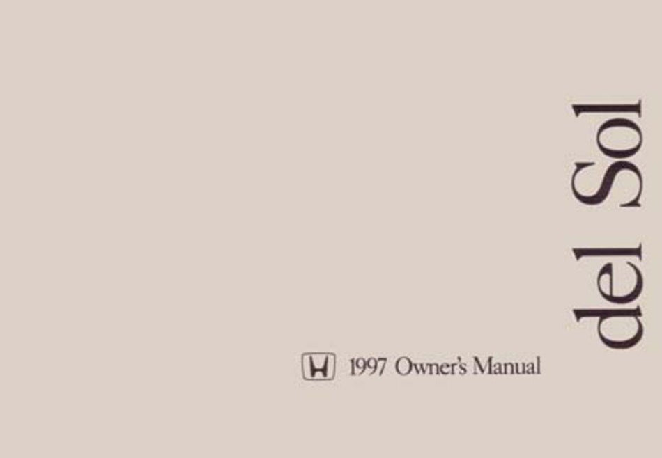 bishko automotive literature 1997 Honda Del Sol Owners Manual User Guide Reference Operator Book Fuses Fluids