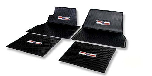 Danchuk 1321 Black Floor Mat with Crest Logo