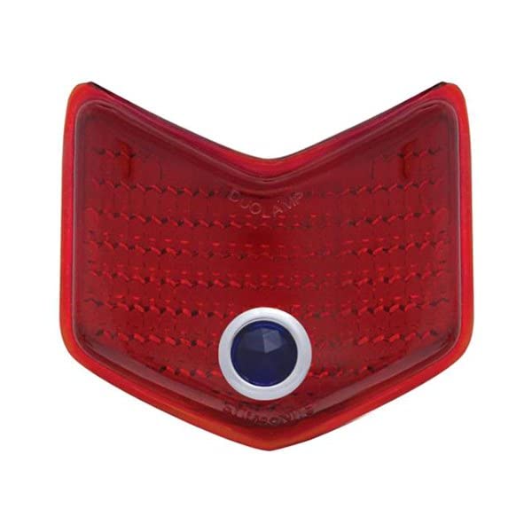 United Pacific F4001BD Tail Light Lens Glass, with Blue Dot, for 1940 Ford Passenger Car
