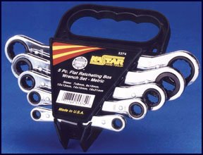 Kastar Hand Tools KAS-5374 5pc Sae Ratcheting Box Wrench Set