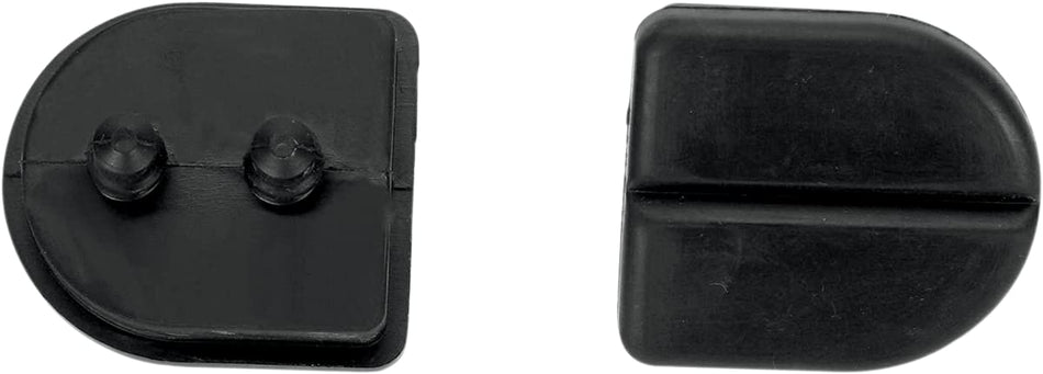 Kuryakyn 8080 Motorcycle Footpeg Components: Replacement Rubber Pads for ISO Stirrup Heel Rest, Black, 1 Pair