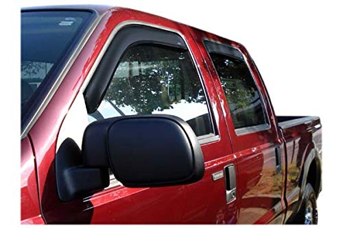 AVS 99-16 d F-250 Supercrew Ventvisor in-Channel Front & Rear Window Deflectors 4pc - Smoke