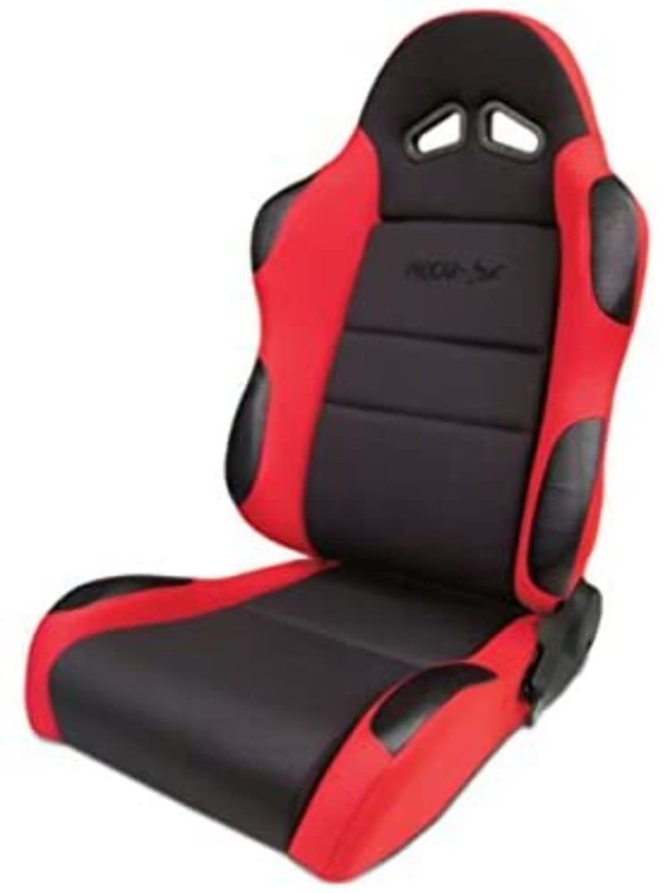 ProCar by Scat 80-1606-64L Black Velour Inside, Red Velour Wings Bolsters Racing Sportsman Recliner Left Seat