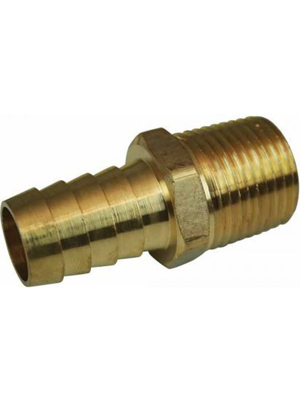 Moroso 22735 Brass Adapter Fitting, 1/2 NPT to 5/8 Barb