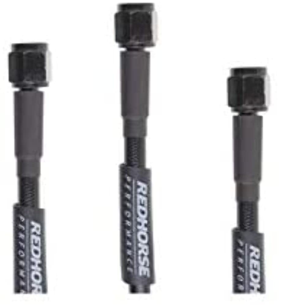 Red Horse Performance 3302-03-15 Straight -3 To Straight -3 15 Pre -Assembled Brake Line -Black