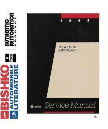 bishko automotive literature 1985 Dodge Pickup Truck & RAMCharger Shop Service Repair Manual CD Engine