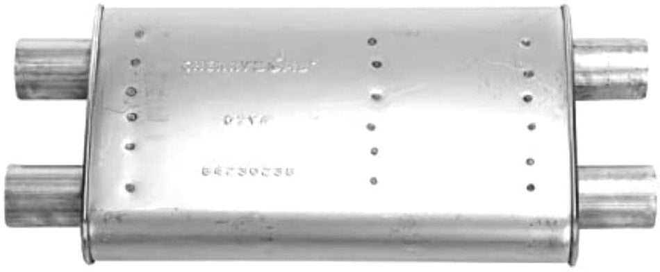nobrandname 16841CB Muffler - Cherry Bomb Turbo Reversible Oval Body - H4-1/16 X W10-1/2 X L18 24 OAL 2-1/4 D/D Muffler - Cherry Bomb Turbo