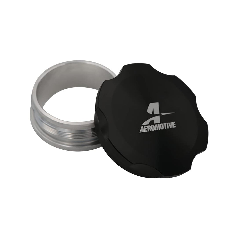 Aeromotive 18728 Fillcap, Screw-on, 3-inch, Weld-on, Black