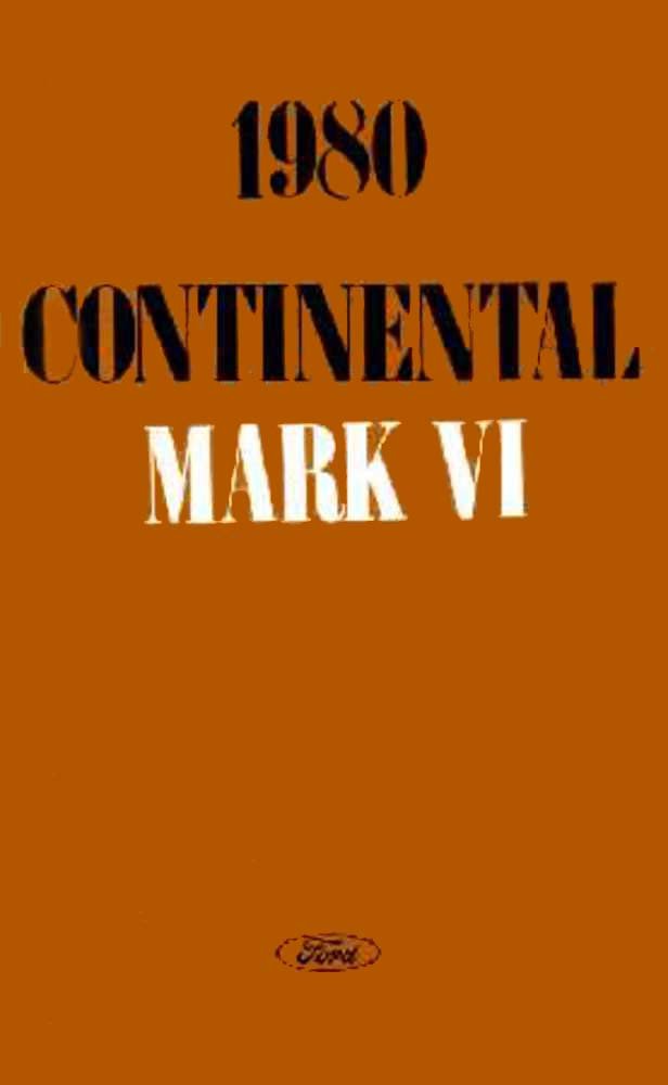 bishko automotive literature 1980 Lincoln Mark Vi Owners Manual User Guide Reference Operator Book Fuses