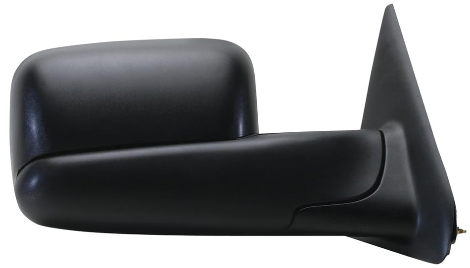 Fit System Passenger Side Towing Mirror for Dodge Ram Pick-Up 1500, 2500/3500, Textured Black, spot Mirror, flip-Out Head, Foldaway, Manual