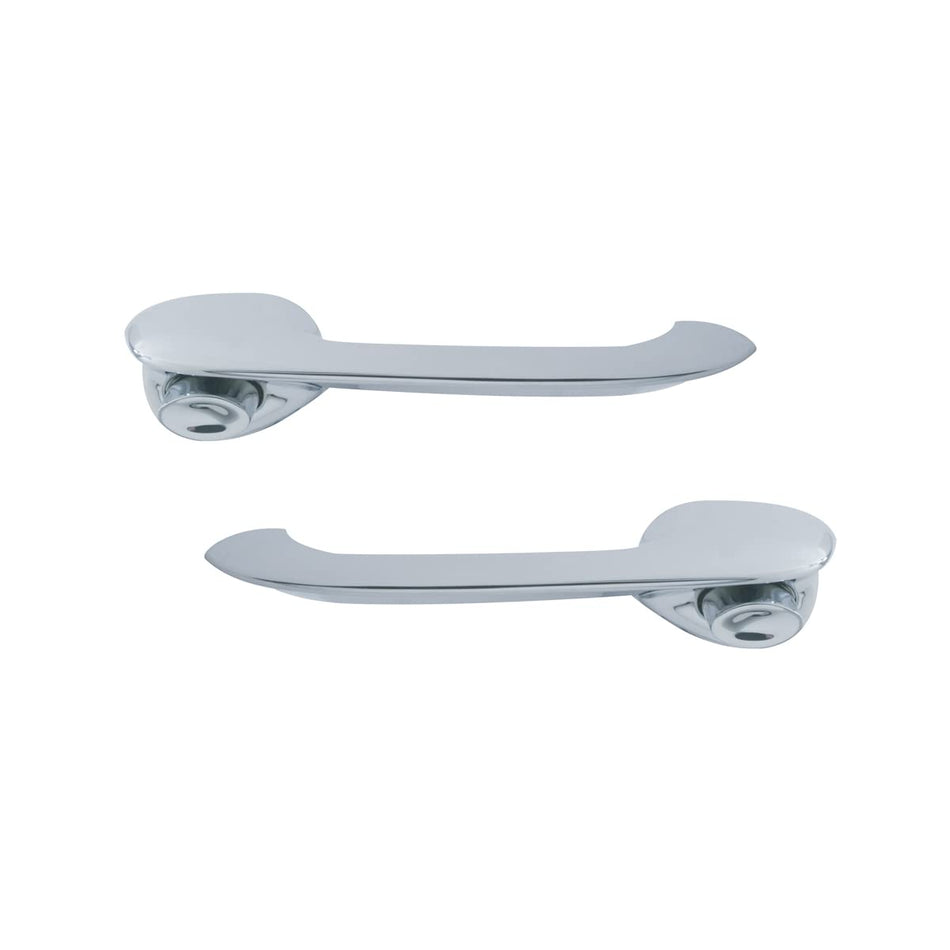 United Pacific C555761 Chrome Exterior Door Handles for 1955-57 Chevy Sedans/2D/4D, Die-Cast Construction, Hardware Included u2013 ONE Set (Pack of 2)