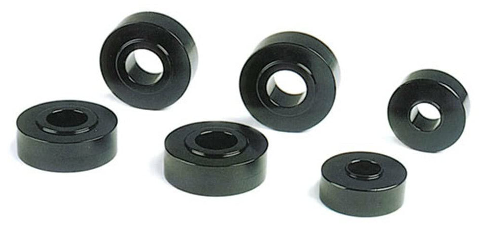 Competition Engineering C3027 Black Anodized Aluminum Body Mount Bushings - Set of 6