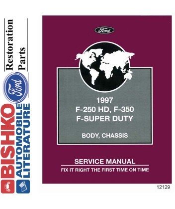 bishko automotive literature Shop Service Repair Manual CD Engine Produced for The 1997 Ford F250 HD F350 F-Super Duty Truck