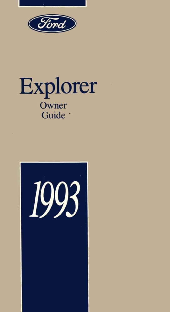 bishko automotive literature 1993 Ford Explorer Owners Manual User Guide Reference Operator Book Fuses Fluids