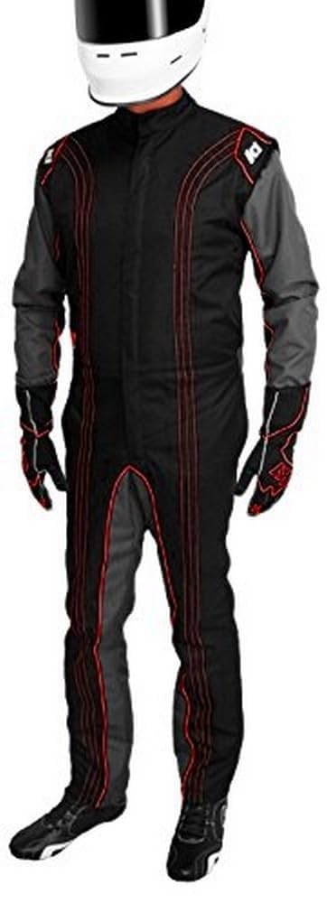 K1 Race Gear CIK/FIA Level 2 Approved Kart Racing Suit (Red, Medium)