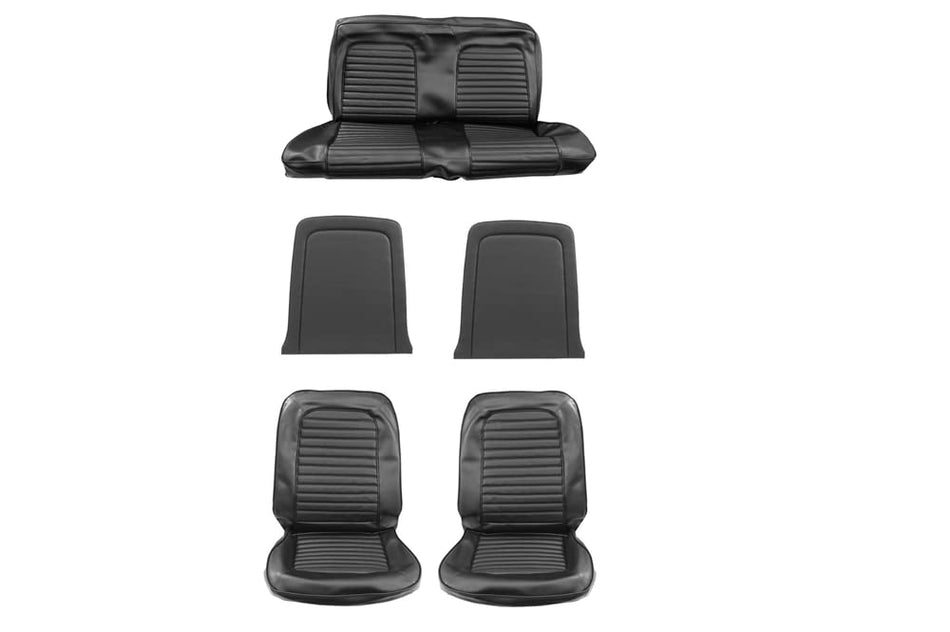 Scott Drake 66CP-S-Full-BK 1966 Full Set Standard Upholstery - Black