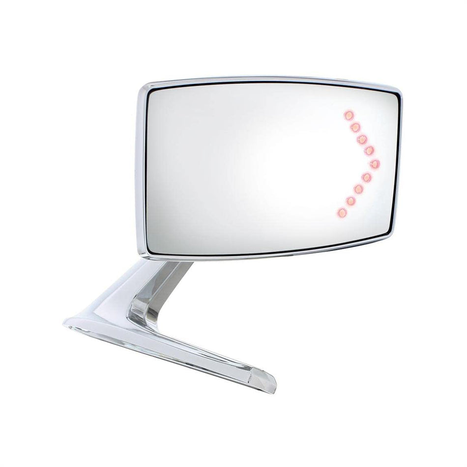 United Pacific F676804 - Door Mirror - Exterior Mirror With Convex Glass And Led Turn Signal For 1967-68 Ford Mustang