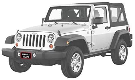 STO N SHO Front License Plate Bracket Compatible with 2008-2018 Jeep Wrangler JK with plastic bumper (SNS48)
