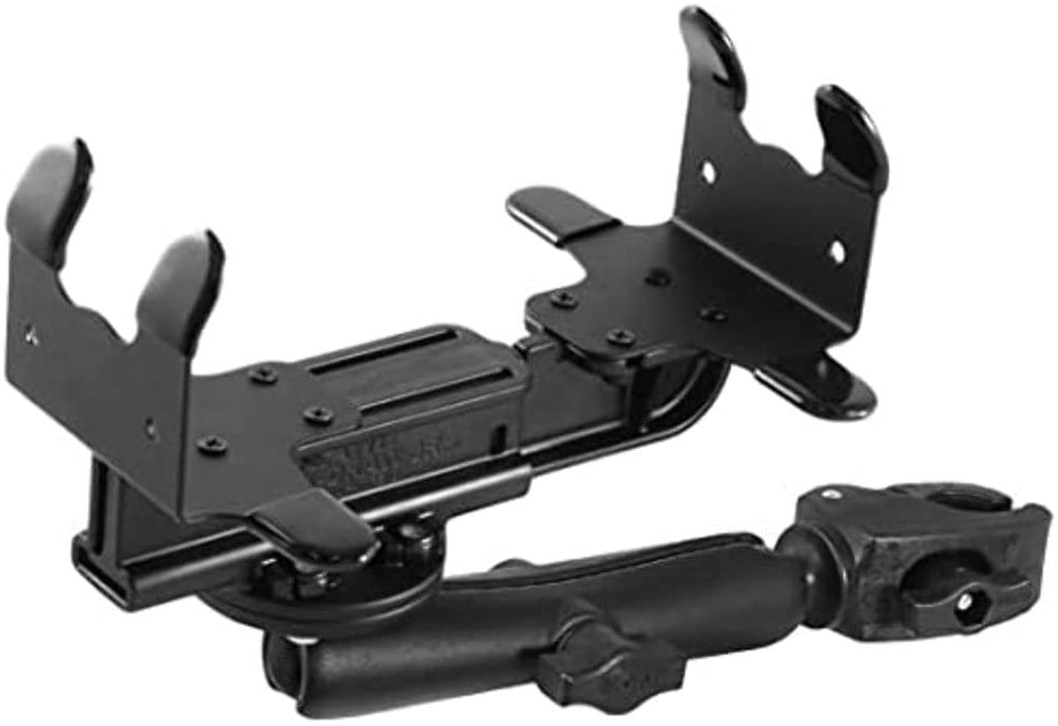 RAM MOUNTS (RAM-B-400U-C-VPR-104 Small Tough-Claw Base with Long Double Socket Arm and Universal Small Portable Printer Cradle