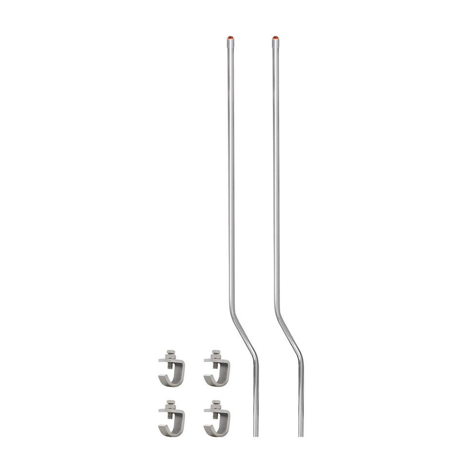 United Pacific 86070 Steel Bumper Guide Kit with Dome Lens Top - Amber Lens, 2 Pack