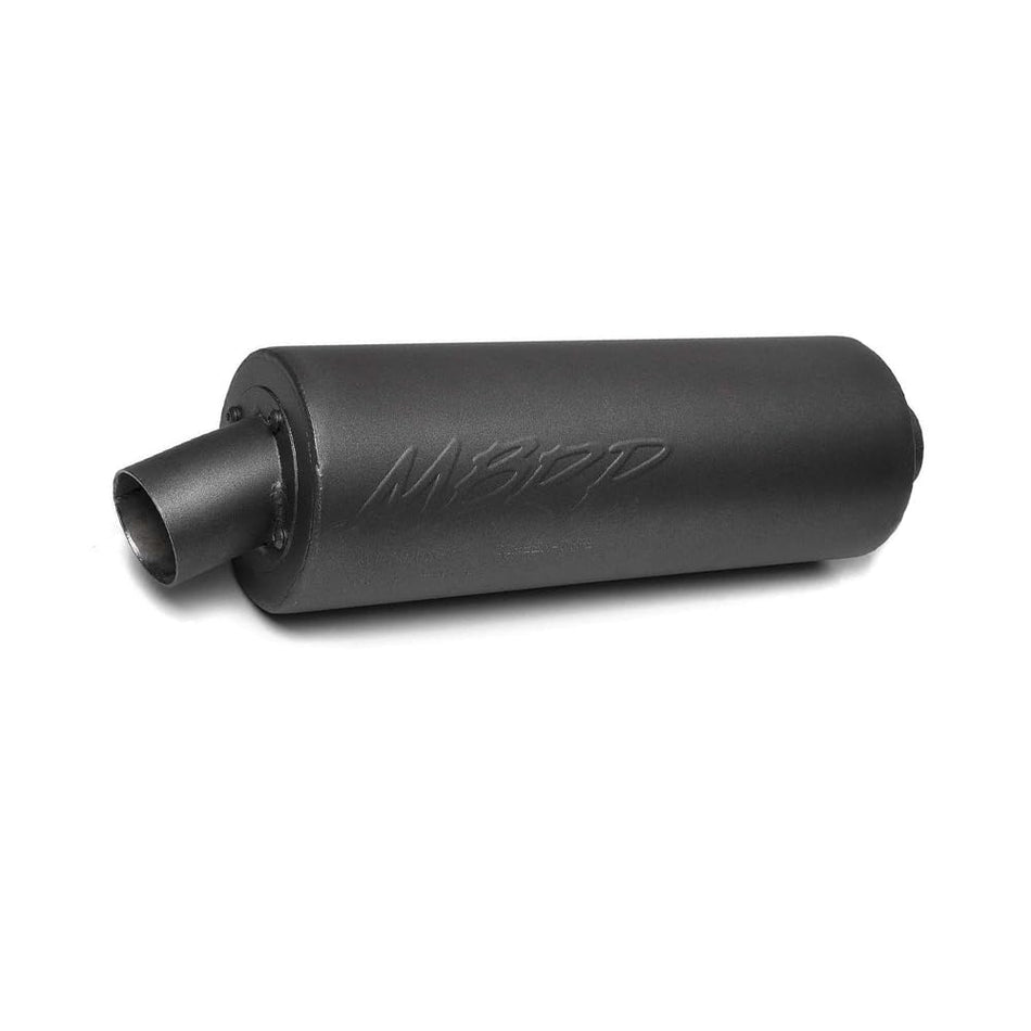 MBRP Slip-On Straight Core Exhaust Muffler with Universal Fitment | Made of Black-Coated Aluminized Steel with Moderate Sound, Trail Focused and Balanced Tone | Sport Series | AT-6010SP