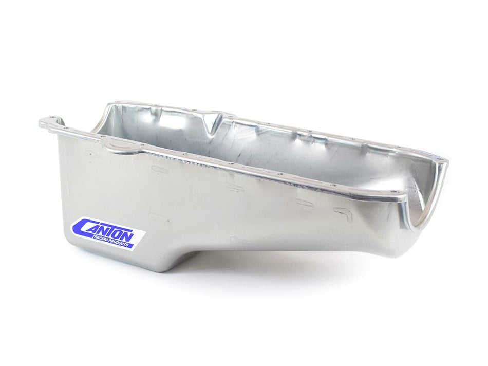 Canton 15-010 Oil Pan - Stock Appearing - Rear Sump - 5 qt - Stock Depth - Steel