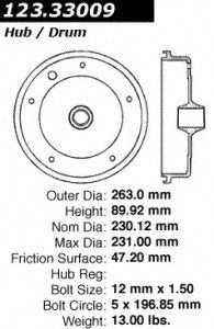 Centric Parts 123.33009 Brake Drum